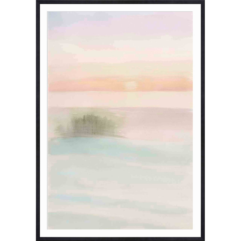 «Island Calm II» par Stellar Design Studio - peinture encadrée, Noir, H 12 po x l 12 po