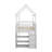 Twin/Twin House Bunk Bed With Shelves And Drawers-641684647