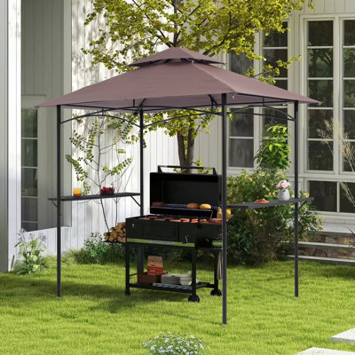 8 Ft. W x 5 Ft. D Steel Grill Gazebo