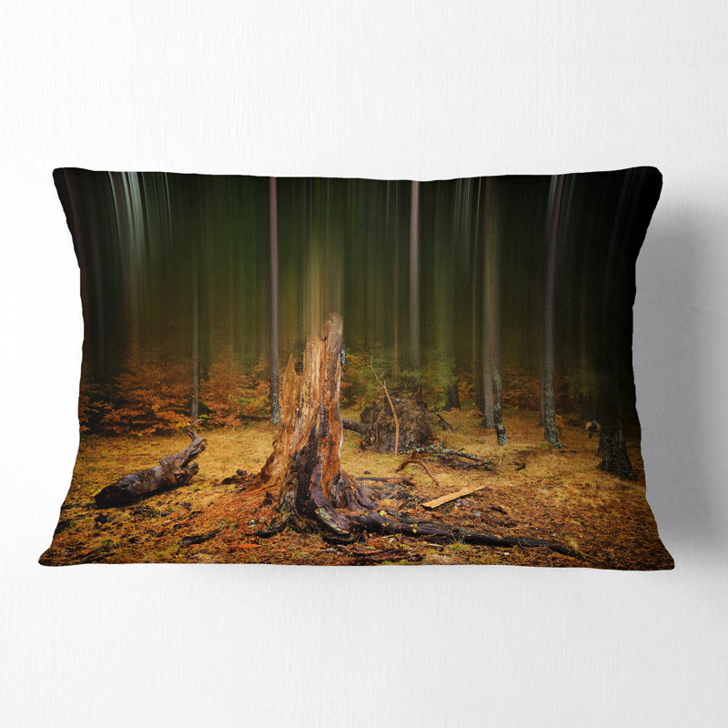 Coussin lombaire paysage d'automne foncé