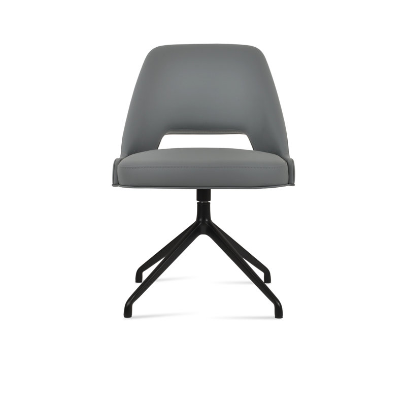 Chaise d'appoint pivotante Marash Spider, Noir, Gris