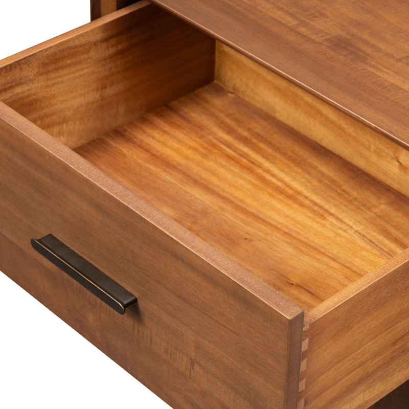 Lilas 1 - Drawer Solid Wood Nightstand
