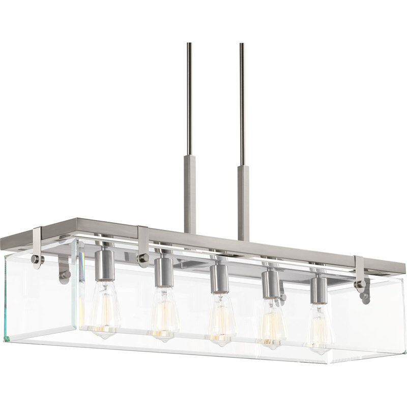 Bridgewood 5 - Light Kitchen Island Pendant, Brushed Nickel