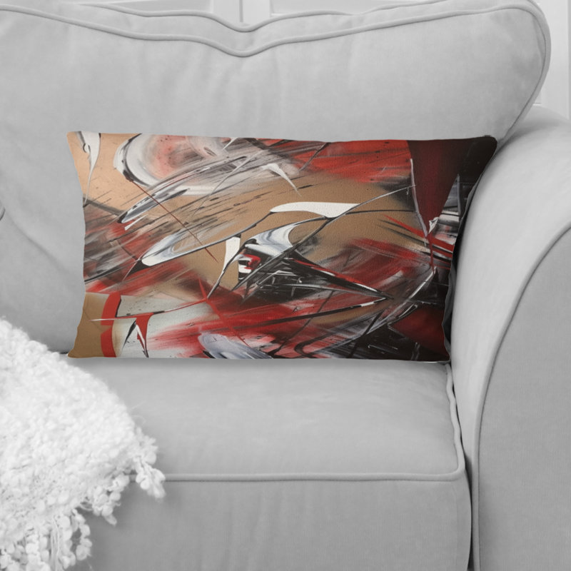 Après-midi Jazz V - Coussin décoratif avec peinture abstraite