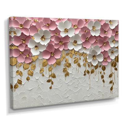 Irmelin rose pastel crème de fleurs sauvages champ II - fleurs murales grand art mural