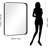 Black Bathroom Mirror, 36"X50" Rectangular Mirror With Deep Metal Frame, Rounded Corner, Tempered Glass, Large Mirror For Wall, Over 2 Sinks, Installed Vertically/Horizontally, Crystal-Clear-1015141033