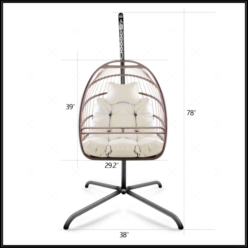 Fauteuil pivotant avec support Swing, Beige