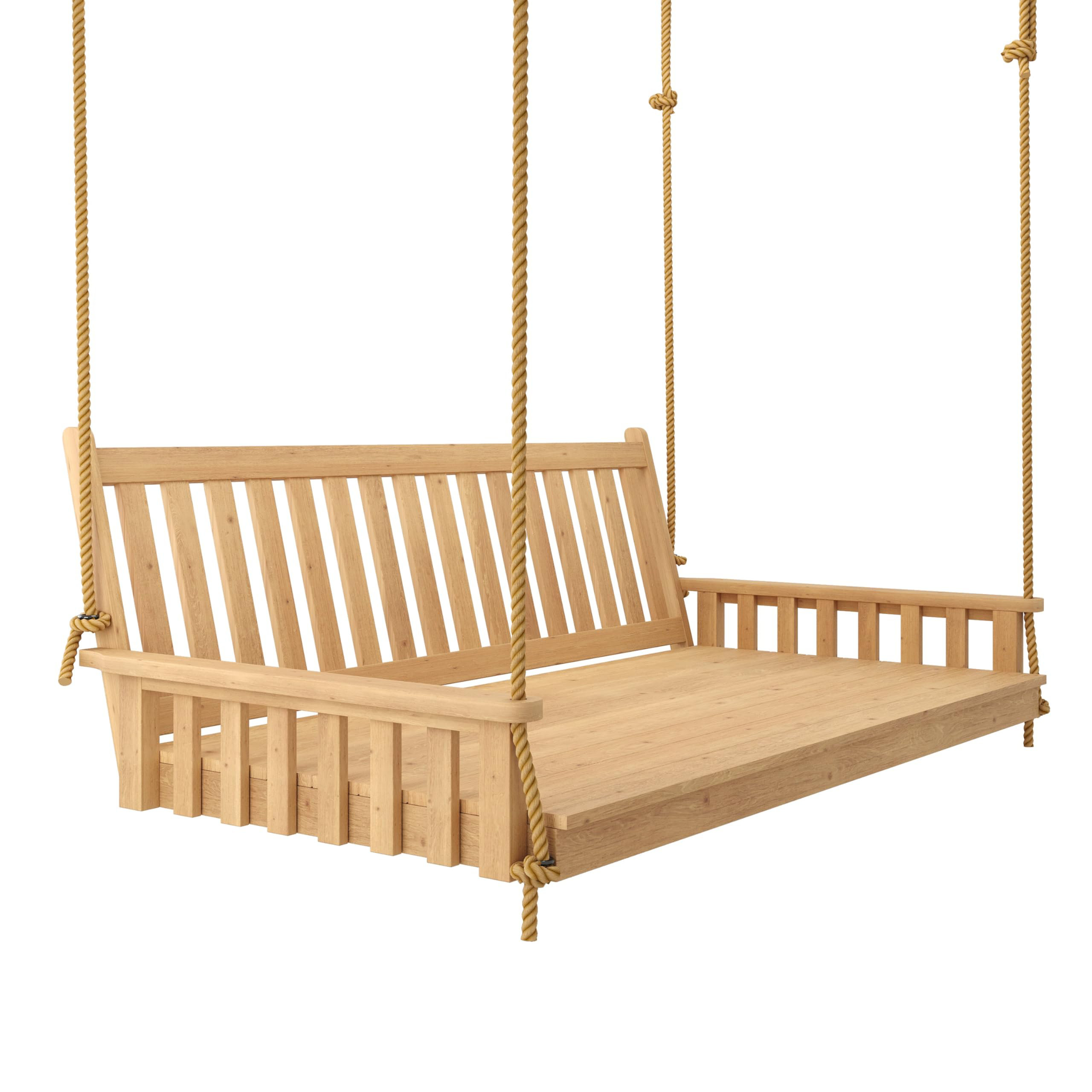 Arlmont & Co. Lagina Red Cedar Swing Bed With Ropes | Wayfair
