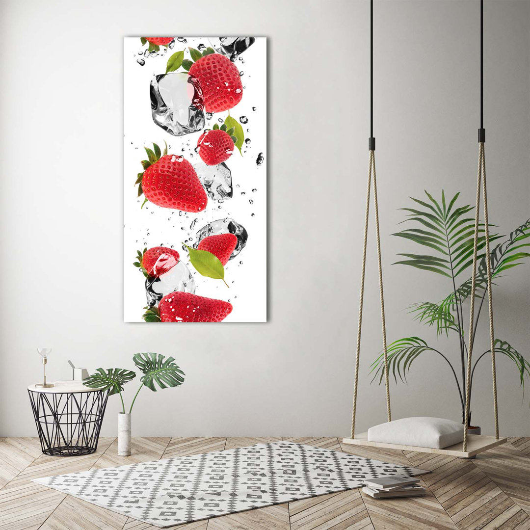 Erdbeeren - Kunstdrucke auf Leinwand - Wrapped Canvas