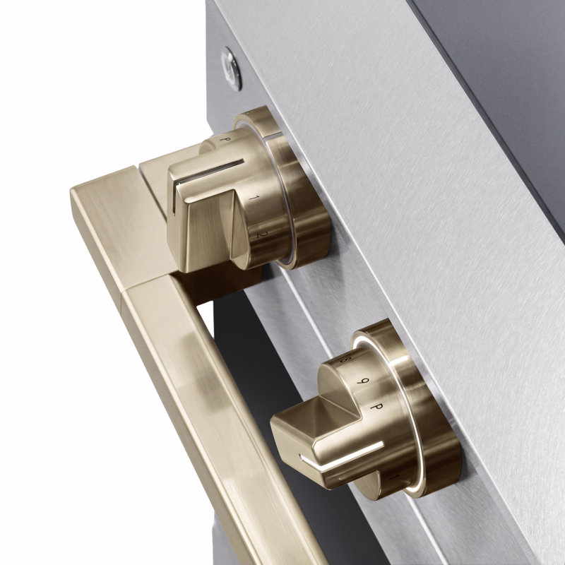 ZLINE Autograph 36 in. Satin Stainless Marino Induction Range with 5 Elements and Bronze Accents