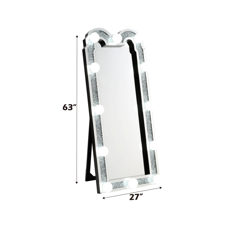 Miroir de plancher biseauté Echelle Glam