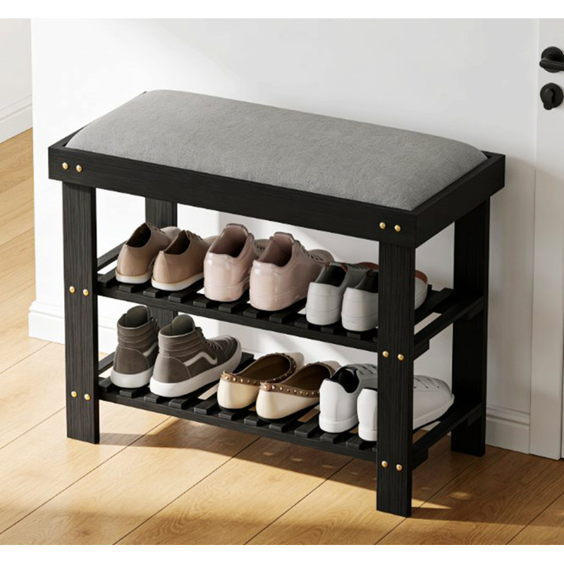 Petit banc, banc de rangement pour chaussures, banc d'entrée à 3 niveaux