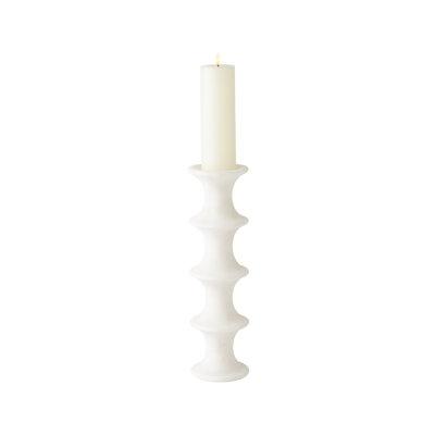 Ridge Alabaster Candlestick-Lg