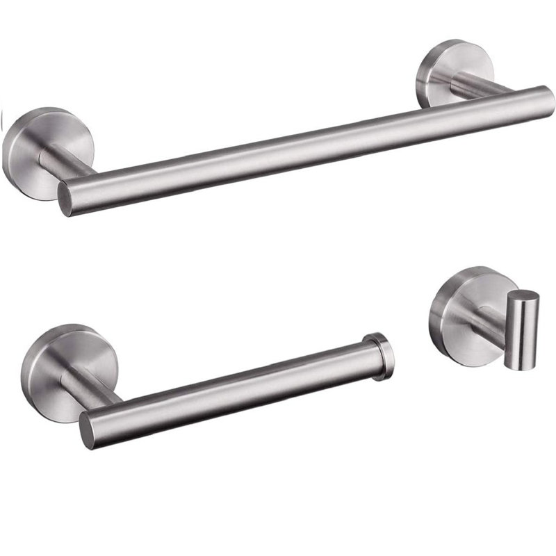 3 - Piece Bathroom Hardware Set, Brushed Nickel