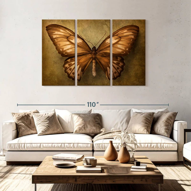 Vintage Butterfly, 48" H x 74" W
