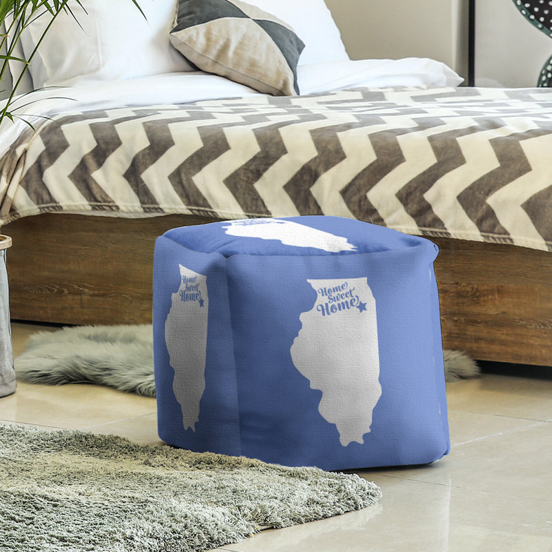 Repose-pieds à cubes joliet joliet home, bleu