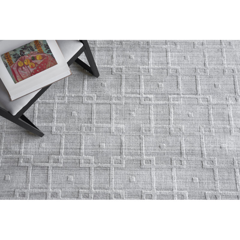 Castelli Geometric Area Rug in Light Silver/Gray, Rectangle 14' x 18'