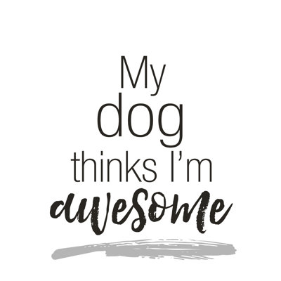 Dog Awesome 2 - Wrapped Canvas Print