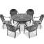 Mobilier de patio en fonte d'aluminium avec coussins 6