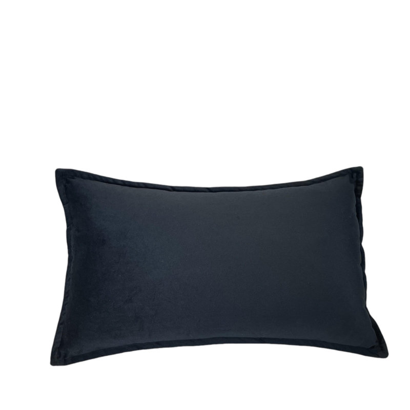 Rectangular Velvet Pillow Covers, Rectangular 14"H x 20"W, Black