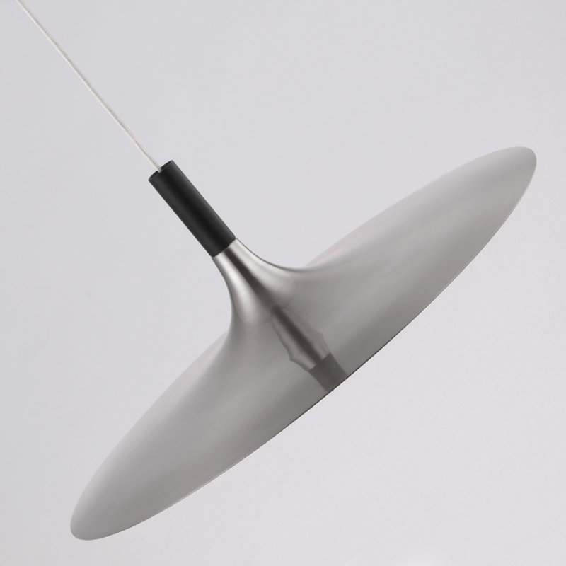 Luminaire suspendu pour îlot de cuisine 3 lumières DEL Judi, Nickel brossé