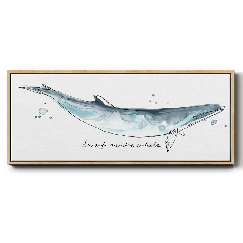 Baleine I - toile encadrée, H 12 po x l 30 po