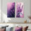 Lilas ombres dans le minimalisme monochrome I - mauve jardin, ensemble de 2 décorations murales en métal