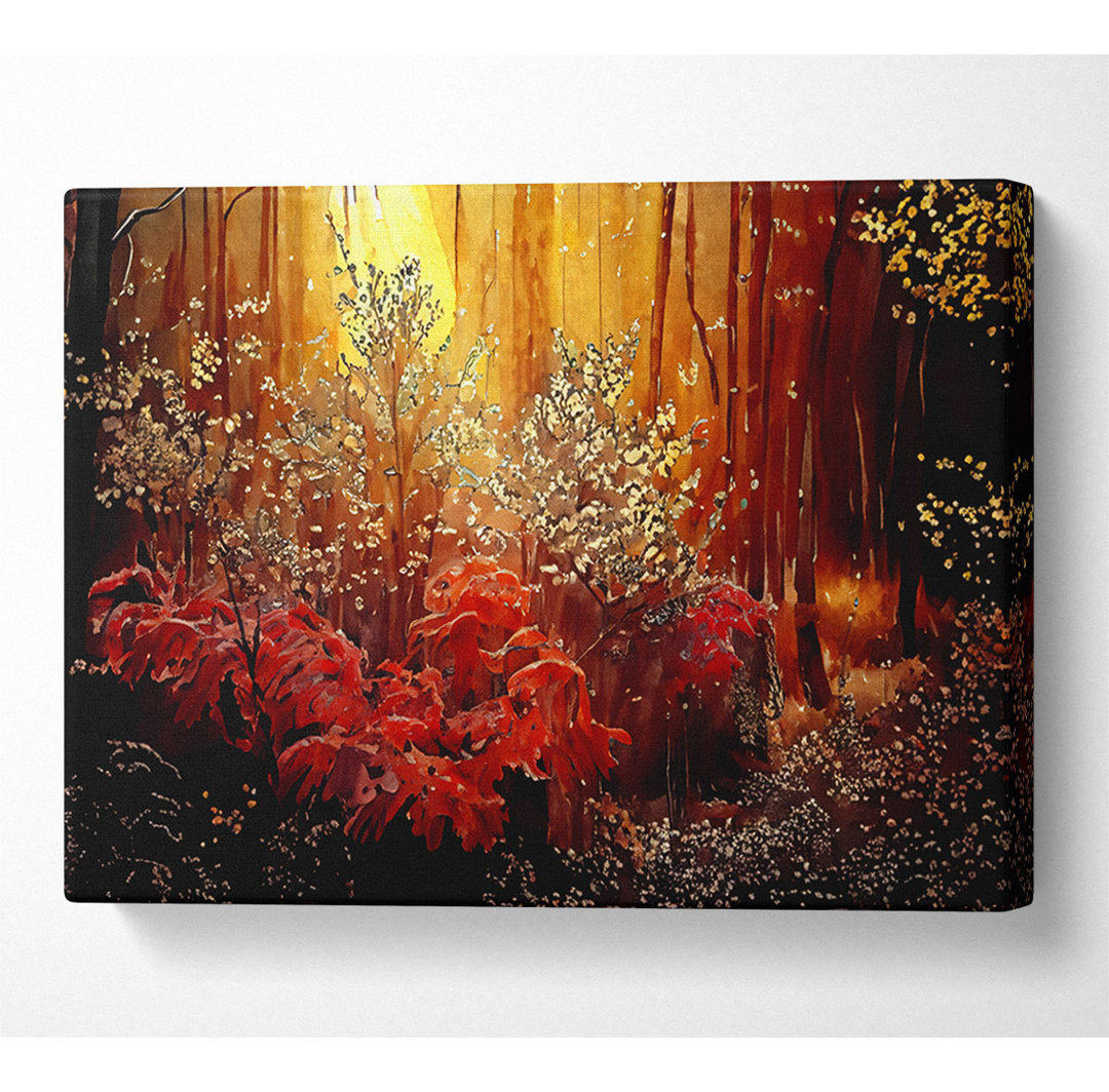 Herbstwald - Kunstdrucke auf Leinwand - Wrapped Canvas