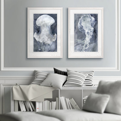 " Indigo Jellyfish I " by Vincent Van Gogh 2 - Pieces