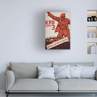 Mihaly Biro Communist Party Election Poster, 1932 Canvas Art
