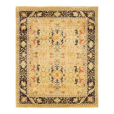 Tapis unique en laine noué à la main 8 pi 4 po x 10 pi 3 po nouvel âge Ohlone