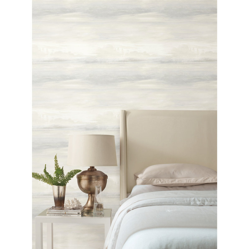 Candice Olson Tranquil Wallpaper Double Roll, White