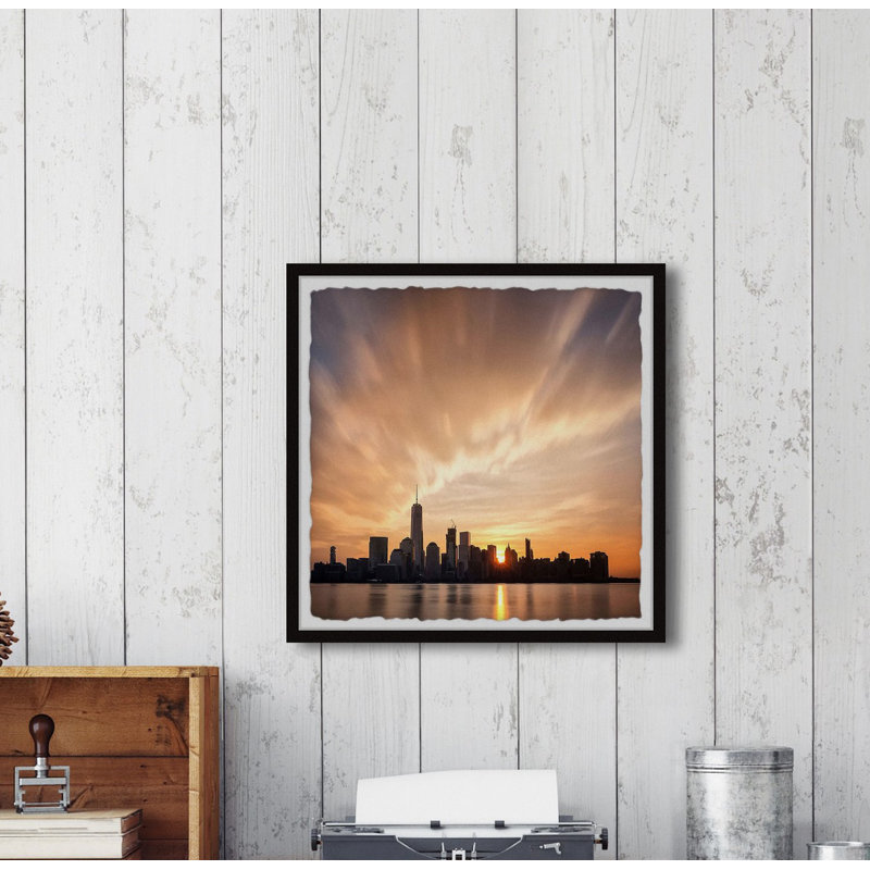 City Dawn - Single Picture Frame Print, 30cm H x 30cm W x 3.81cm D
