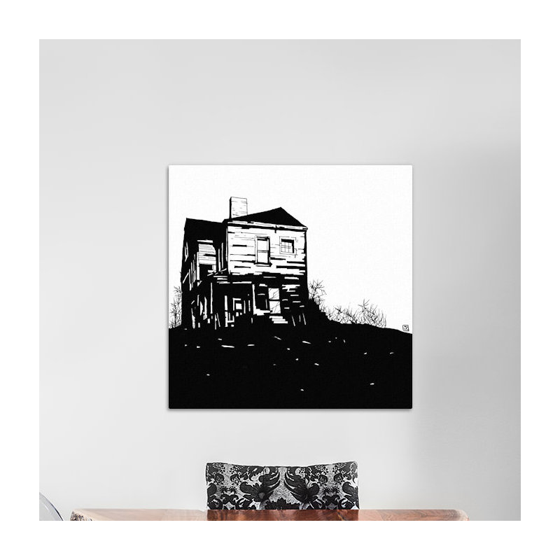 Peinture sur toile tendue, "house", H 26 po x l 26 po x P 1,5 po