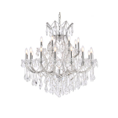 Lustre étagé de style bougie à 24 lumières Stockard