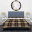 Tartan à carreaux brun - ensemble de housse de couette abstrait - microfibre de polyester-672027743