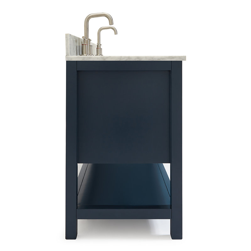 Bayhill 73'' W Double Vanity, Oval, Midnight Blue, 61"