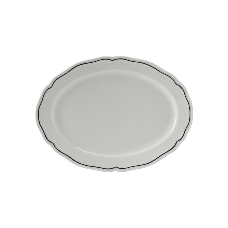 Plateau en porcelaine Tuxton, H 0,8 po x l 10,5 po x P 7,75 po