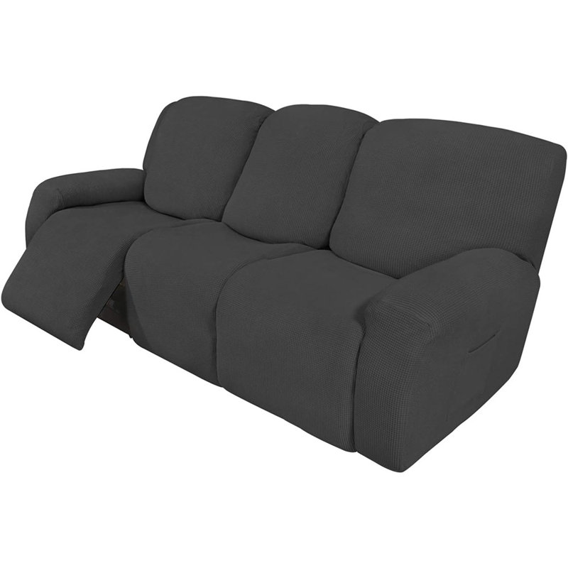 8 pièces canapé inclinable extensible avec housse de canapé