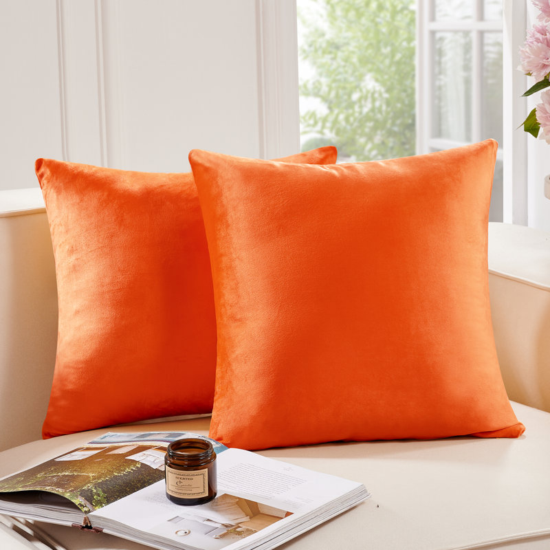 Reversible Pillow Cover, 22" x 22", Orange