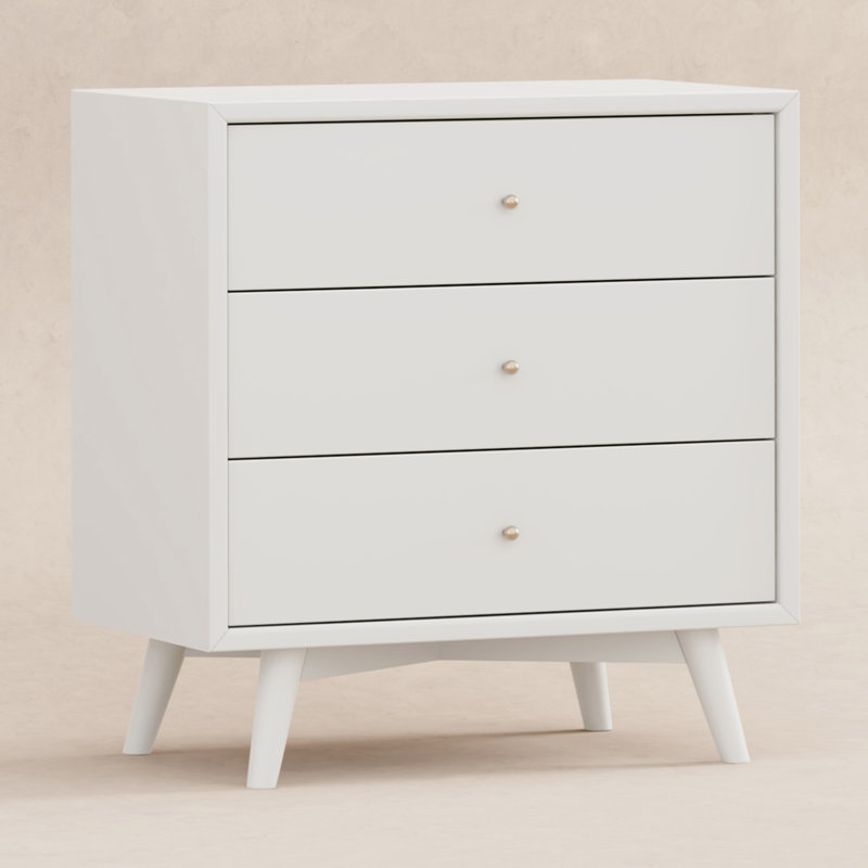 Palma 3-Drawer Assembled Dresser, White