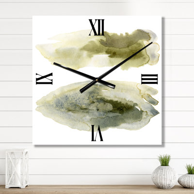 Horloge murale abstrait nuages I