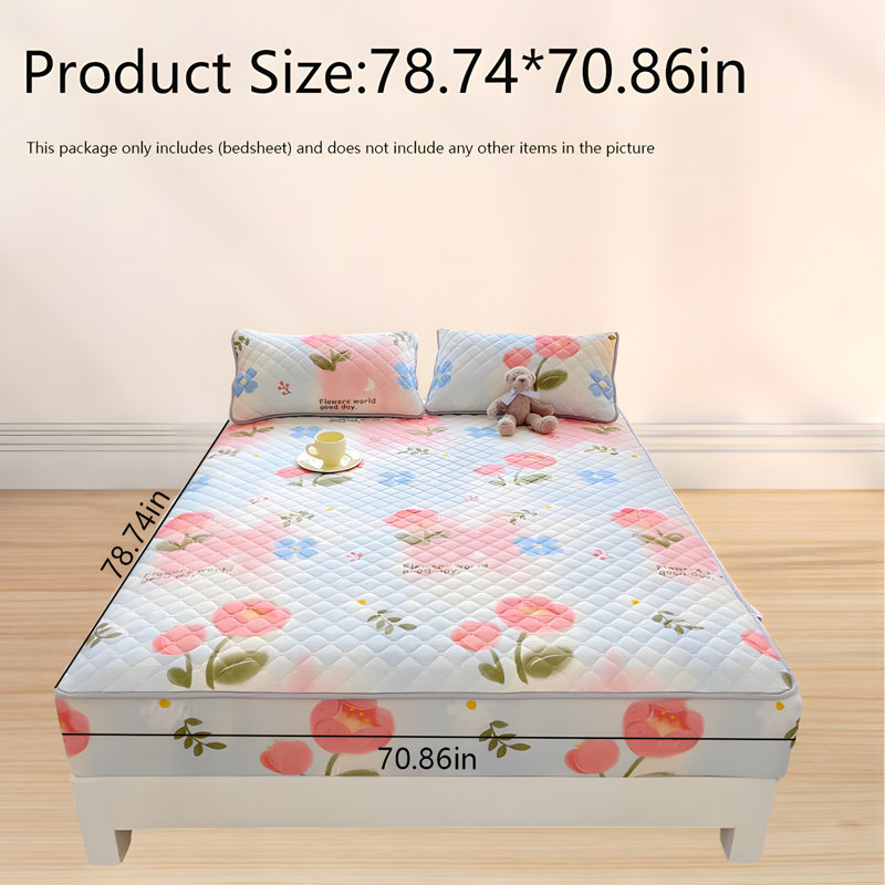 Drap-housse floral 100% coton