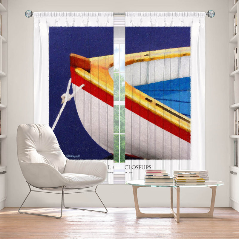 Paire de rideaux obscurcissant et isolant Nautical, L 40 po x L 61 po