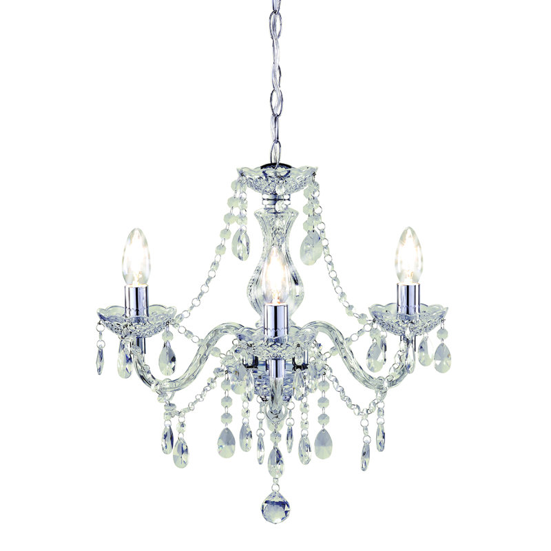 Icarus 3 - Light Candle Style Chandelier, Clear