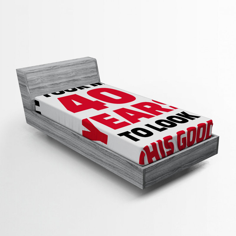 Drap-housse 40th birthday, Drap-housse de taille simple