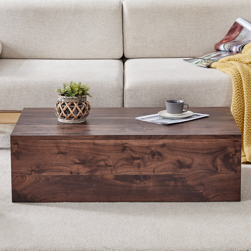 Table basse rectangulaire avec base robuste