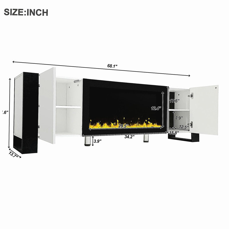 Meuble télé (non vendu, sous-ensemble de SD000029AAK), Blanc