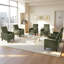 Corduroy Green Recliner Sofa  Chair with Adjustable Back and Footrest