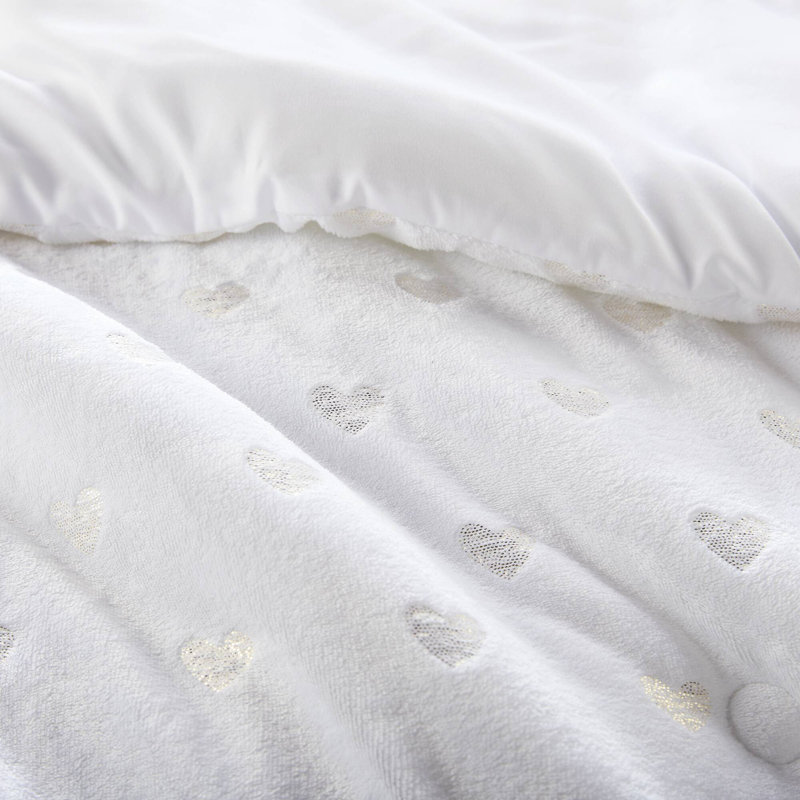 4 PCSSoft Bedding Sets, Twin XL Comforter + 1 StandardSham+1ThrowPillow, White